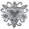 Haitian metal art, recycled steel heart, fair trade wall décor, handmade metal sculpture, Haitian heart wall art, eco-friendly home décor, hand-hammered steel art