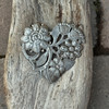Floral Bloom Heart – Handmade Recycled Metal Heart from Haiti