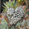 Floral Bloom Heart – Handmade Recycled Metal Heart from Haiti