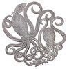 Handmade Octopus Sculpture, Haitian Metal Art, Fair Trade Wall Decor,