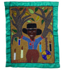 Voodoo Flag, Voodoo Flag, Sequin Voodoo Flag, Loco Spirit of Vegetation, Ceremonial Voodoo Flags
