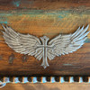 Haitian Metal Cross with Angel Wings Wall Art – Hand Chiseled Recycled Steel, Fair Trade Religious Decor, Rustic Christian Folk Art