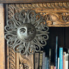 garden wall art metal
boho sun decor
celestial wall art
outdoor metal decor