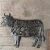 Farm Animal, Hand Cut Cow Ornament, Fair Trade Metal Art