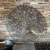 Haitian metal art
large wall art statement
rustic wall decor
garden wall art metal
family tree wall art