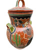 atin american folk art, ethnographic ceramics, petatillo crosshatch pottery, decorative ceramic vessel, mexican art pottery