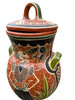 atin american folk art, ethnographic ceramics, petatillo crosshatch pottery, decorative ceramic vessel, mexican art pottery