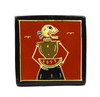 Javier Ramos Lucano, Tonala Mexico tile, Day of the Dead folk art, Dia de los Muertos tile, Mexican skeleton wall art, calavera ceramic tile, hand painted Mexican tile, Tonala folk art decor