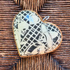 Papel Picado, Day of the Dead gift, skull heart ornament, Mexican glass art, folk art decor, colorful skull ornament, Dia de los Muertos heart