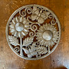 sunflower sculpture, butterfly sculpture, garden wall decor, Caribbean folk art, outdoor metal art