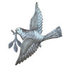 Haitian metal art, dove of peace wall decor, peace dove sculpture, olive branch wall art