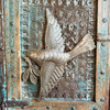 air trade decor, recycled steel art, handmade Haitian art, bird wall hanging, spiritual home decor, peace symbol art