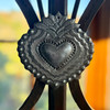 Haitian heart decor, fair trade gift, recycled steel art, handmade Haitian art, folk art ornament, heart wall hanging