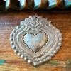 handmade Haitian art, folk art ornament, heart wall hanging, artisan made gift