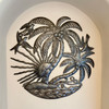 Haitian metal art, palm tree wall decor, tropical wall art, Jean Rony Antoine, Caribbean wall art