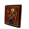javier ramos lucano, javier ramos lucano tile, tonala mexico folk art, tonala ceramic tile, day of the dead tile, dia de los muertos art, calavera tile, mexican folk art