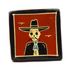 ceramic tile, calavera tile, day of the dead tile, dia de los muertos art, mexican skeleton art, mexican folk art