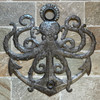 marine life decor, beach house wall art, octopus decor, recycled steel artwork, Caribbean folk art