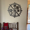 Caribbean wall decor, recycled steel wall art, fair trade Haitian art, sacred symbol wall hanging, Haitian cultural art, metal wall sculpture, artisan wall decor, Haitian home decor