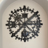 Haitian veve art, Haitian metal art, Vodou veve wall art, Haitian folk art, recycled oil drum art, Haitian spiritual symbols, handmade metal sculpture