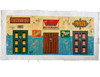 Fernando Leon painting, Fernando Leon Ecuador artist, Ecuadorian folk art, Quito street scene painting, Quito storefront painting, Ecuador oil painting, Latin American folk art, original Ecuador artwork