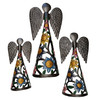 Haitian metal angels, Haitian angel sculpture, metal angel decor, set of 3 angels, Haitian metal art, Haiti folk art
