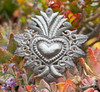 air Trade Haitian art, small heart wall decor, metal heart ornament, recycled oil drum art
