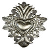 recycled steel heart, Sacred Heart decor, Milagro heart,