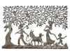 Marie Gerlande Balan, Haitian female artist, Haitian metal art, Haitian folk art, Haitian family wall art, Haiti farmer art, Haitian village life art, recycled steel wall sculpture