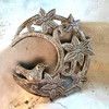Moon with Flowers and Birds, Metal Ornament 4" x 3.5"