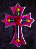 Mexico TIn Cross Oaxaca, Colorful, Bright, Pink