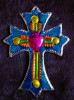 Mexico TIn Cross Oaxaca, Colorful, Bright Blue
