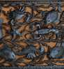 fish crab lobster metal art, recycled metal wall hanging, coastal decor metal art, Haitian folk art sculpture, fair trade metal wall decor.
