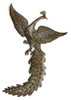 large metal bird wall decor, peacock wall hanging, Caribbean metal art, sustainable home decor, handmade Haitian sculpture