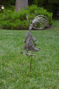 Garden Stake, Right This Way Girl Spring Metal Plant Stake - Outdoor Garden Yard Decor, Haitian Ornament Patio Marker