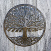 Steel Drum Organic Tree of Life Recycled Metal Art from Haiti , 23" X 23", Patio Yard Art