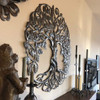 Large Celtic Tree of Life Metal Wall Art – 33" x 33" Recycled Haitian Steel | Indoor Outdoor Decorative Wall Sculpture | Handcrafted Tree of Life Decor for Living Room, Patio, Garden | Unique Holiday Gift