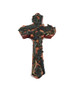 Wooden cross with milagro charms