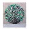 Garden Tree Painted, Metal Decor Plaque, Tree of life, Handmade in Haiti 23"