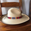 boho western style, artisan beadwork, panama hat band, cowboy hat band, handmade western accessory, indigenous artisan jewelry