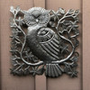 Small Garden Owl, Metal Indoor and Outdoor Wall Collection, Handmade in Haiti from Recycled Oil Drums, 17" x 17"