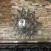 Farmhouse decor, Recycled Metal Sun Wall Art 23" x 23"