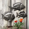 SET OF METAL FISH , SCHOOL OF SEA LIFE WALL ART