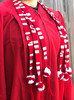 Red and White, Spirit, Apparel, Team Colors, tassel, cord, graduation, Decorating, entertaining, hosting, eclectic, fair trade handwoven, table runner, poncho, decorative wall, ethnic, Guatemala textile, collectibles, tela, fair trade, folk art home decor, eclectic home decor, wall hanging,