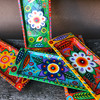 floral hand painted carved trays