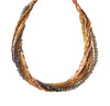 Mayan Arts Multi Strand Beaded Necklace, Multi Color, Gold Tones, Sparkly Beads, Women Necklaces, Jewelry, Magnetic Clasps, 19.5 Inches Long