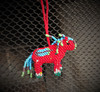 Mini Beaded Horse Red, Novelty Christmas Tree Ornaments, Holiday Decoration, Handmade in Guatemala
