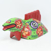 Colorful Green Rooster, Whimsical Dance Mask, Hand Carved Wood Guatemala 13" x 6.5" x 5"