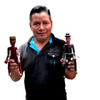 Vintage Handcarved Guatemalan Red Ajitz with Hatchet, Religious Art