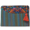 Up-cycled Hand Woven Zip Purse from Guatemala, Made from a Traditional Blouse "Huipil" and Skirt "Corte" 10.75" x 7.75" with Tassel